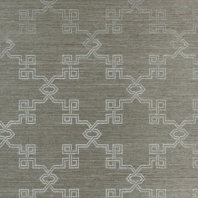 Scalamandre Wallcoverings SUZHOU LATTICE SISAL SILVER ON PEWTER