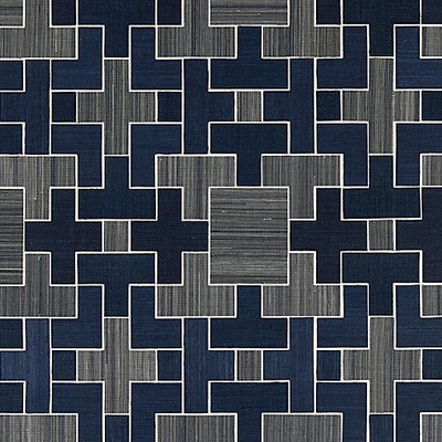 Scalamandre Wallcoverings ALLEGRO - SISAL EVENING BLUE