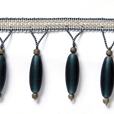 Scalamandre Trim VIONNET BEADED FRINGE PETROL
