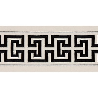 Scalamandre Trim IMPERIAL EMBROIDERED TAPE NOIR