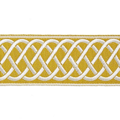 Scalamandre Trim HELIX EMBROIDERED TAPE BRASS