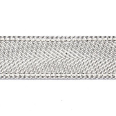 Scalamandre Trim MONTAUK HERRINGBONE TAPE SILVER GREY