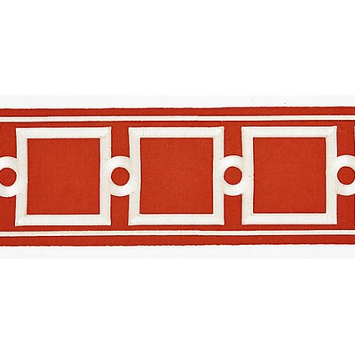 Scalamandre Trim SQUARE LINK EMBROIDERED TAPE CARNELIAN