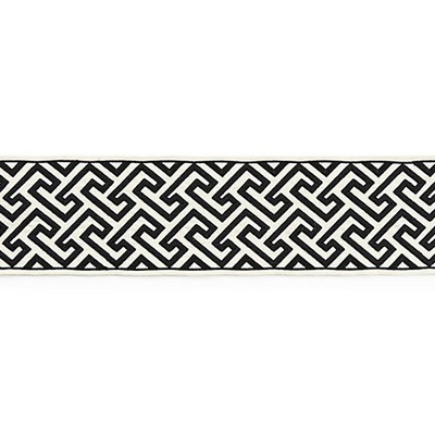 Scalamandre Trim LABYRINTH EMBROIDERED TAPE NOIR