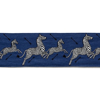 Scalamandre Trim ZEBRAS EMBROIDERED TAPE DENIM