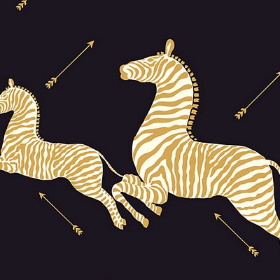 Scalamandre Wallcoverings ZEBRAS BLACK