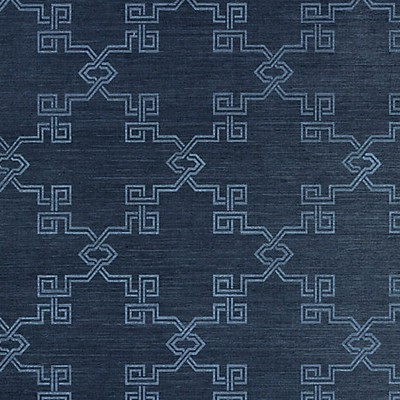 Scalamandre Wallcoverings SUZHOU LATTICE SISAL MIDNIGHT