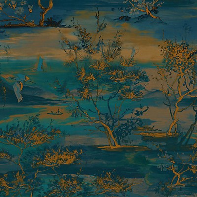 Scalamandre Wallcoverings SAGIMAI TEAL