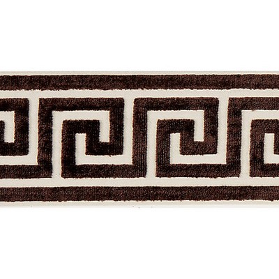 Scalamandre Trim GREEK KEY VELVET TAPE ESPRESSO