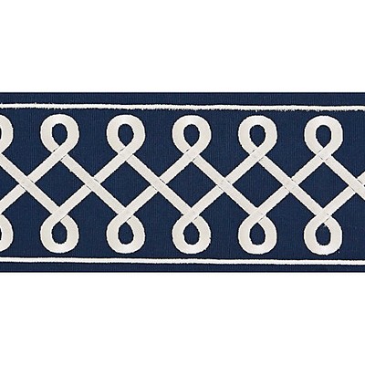 Scalamandre Trim SOUTACHE EMBROIDERED TAPE NAVY