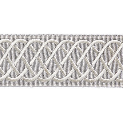 Scalamandre Trim HELIX EMBROIDERED TAPE SILVER GREY