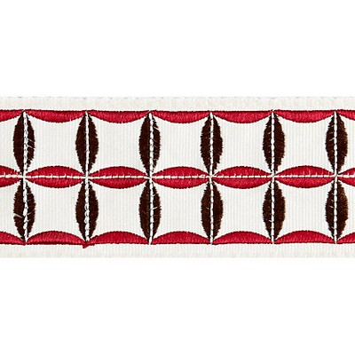 Scalamandre Trim FIORI EMBROIDERED TAPE RASPBERRY