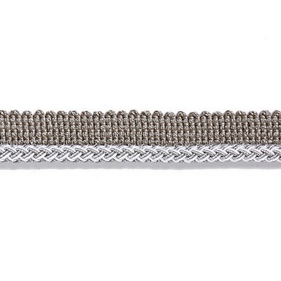 Scalamandre Trim GEORGICA BRAIDED CORD SILVER GREY