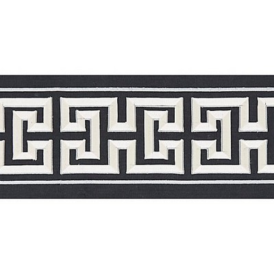 Scalamandre Trim IMPERIAL EMBROIDERED TAPE CHARCOAL