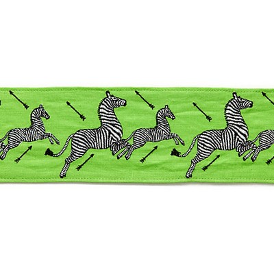 Scalamandre Trim ZEBRAS EMBROIDERED TAPE LIME