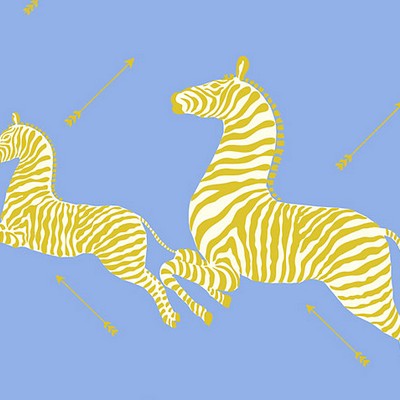 Scalamandre Wallcoverings ZEBRAS PERIWINKLE