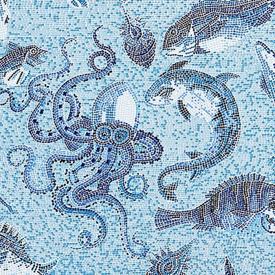 Scalamandre Wallcoverings MIKONOS BLUE