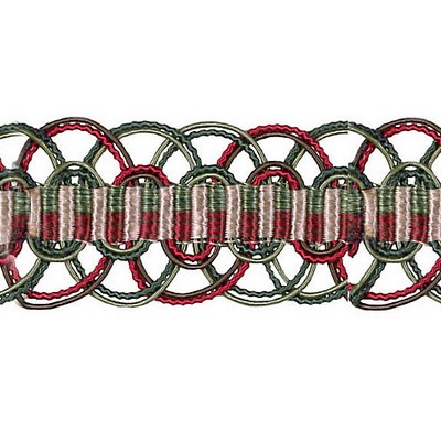 Scalamandre Trim LE HAVRE GREENS, RED