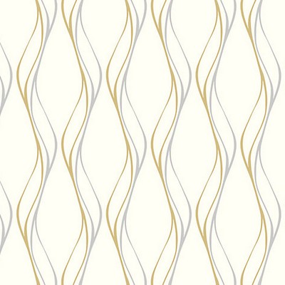 Scalamandre Wallcoverings MUSE SILVER & WHITE ON GOLD