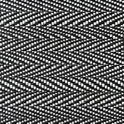 Old World Weavers MILZIG HERRINGBONE - HORSEHAIR WHITE / BLACK