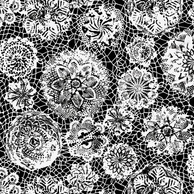 Scalamandre Wallcoverings PUNTO MADAMA NOIR