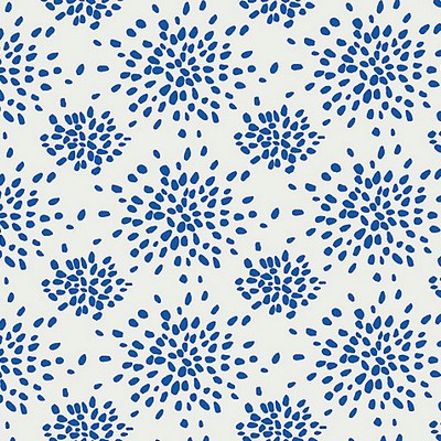 Scalamandre Wallcoverings FIREWORKS BLUE ON WHITE