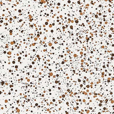 Scalamandre Wallcoverings SPATTER BROWN ON WHITE
