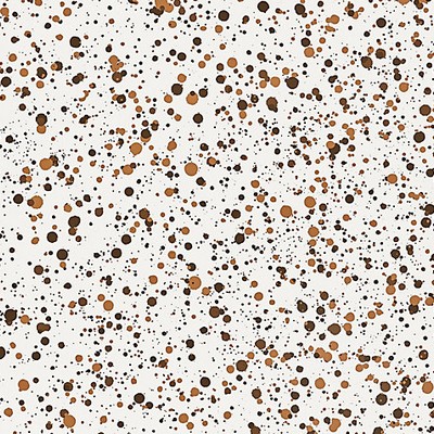 Scalamandre Wallcoverings SPATTER BROWN ON WHITE