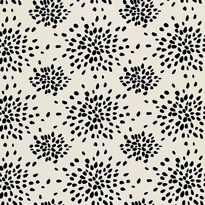 Scalamandre Wallcoverings FIREWORKS BLACK ON OFF-WHITE