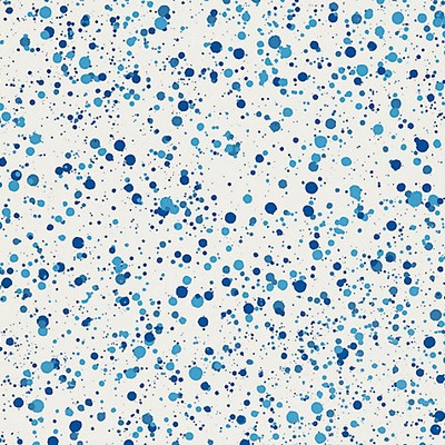 Scalamandre Wallcoverings SPATTER NAVY ON WHITE