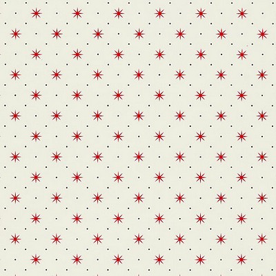 Scalamandre Wallcoverings TRIXIE RED & BLACK ON WHITE