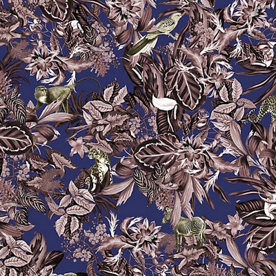 Scalamandre Wallcoverings ANIMALIA - MURAL MIDNIGHT