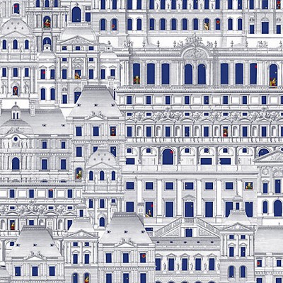 Scalamandre Wallcoverings TAROCCHI - MURAL MIDNIGHT SHADOW