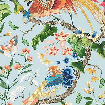 Scalamandre Wallcoverings BOTANY BAY - WALLCOVERING SKY MULTI