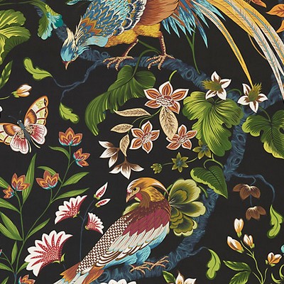 Scalamandre Wallcoverings BOTANY BAY - WALLCOVERING BLACK RUBY