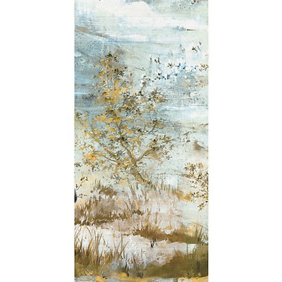 Scalamandre Wallcoverings CRESTED CRANE - PANEL 4 WHEAT BLUE