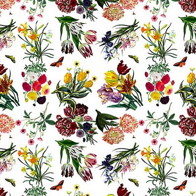 Scalamandre Wallcoverings FLORA & FAUNA WHITE