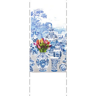 Scalamandre Wallcoverings GARNITURE SCENIC - TULIPS NEUTRAL - LEFT PANEL