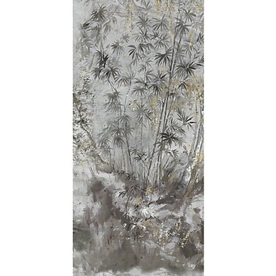 Scalamandre Wallcoverings CRESTED CRANE - PANEL 1 SILVER GOLD