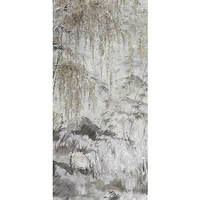 Scalamandre Wallcoverings CRESTED CRANE - PANEL 2 SILVER GOLD