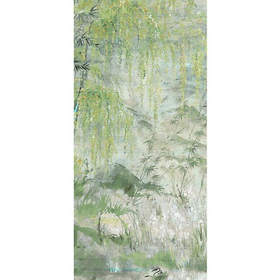 Scalamandre Wallcoverings CRESTED CRANE - PANEL 2 GREEN GOLD