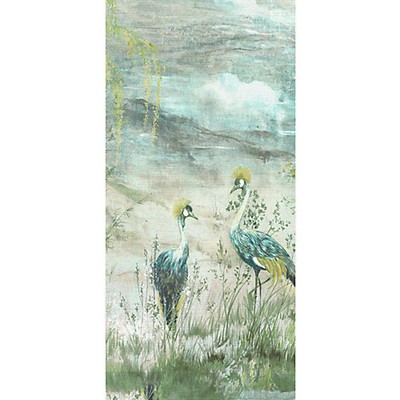 Scalamandre Wallcoverings CRESTED CRANE - PANEL 3 GREEN GOLD