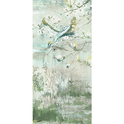Scalamandre Wallcoverings CRESTED CRANE - PANEL 5 GREEN GOLD