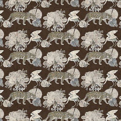 Scalamandre Wallcoverings LEOPARD WALK CHOCOLATE
