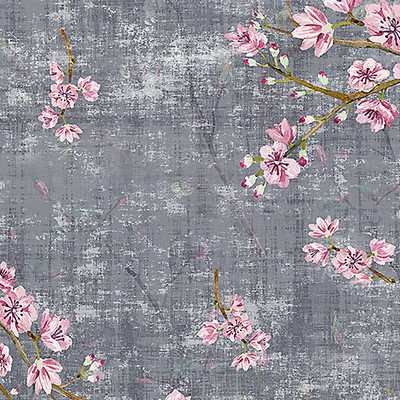 Scalamandre Wallcoverings BLOSSOM FANTASIA CHARCOAL