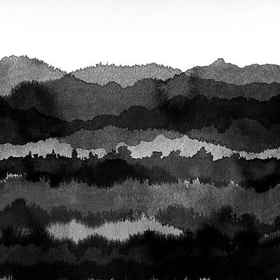 Scalamandre Wallcoverings MIDNATT - MURAL DARK GREY