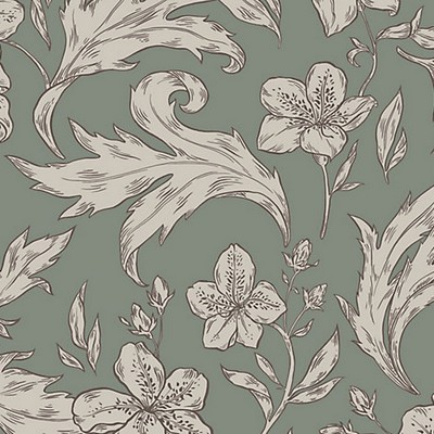Scalamandre Wallcoverings KARIN FOREST GREEN