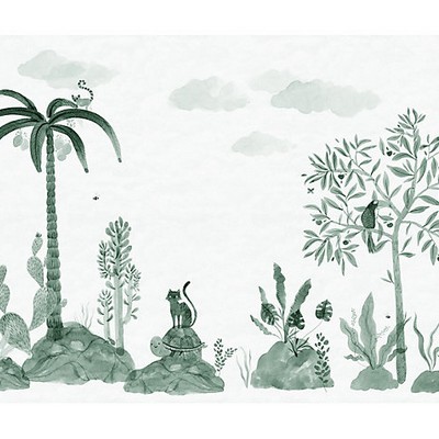 Scalamandre Wallcoverings WILTON - MURAL JADE