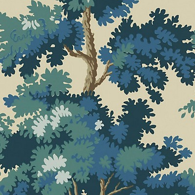 RAPHAEL DARK BLUE Scalamandre Wallcoverings RAPHAEL DARK BLUE