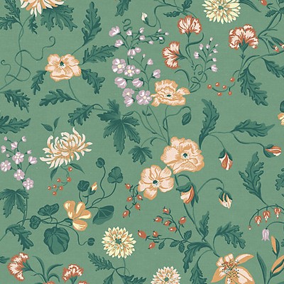 Scalamandre Wallcoverings SUZANNE - MURAL EMERALD